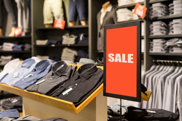 An image of interior signage in a store.